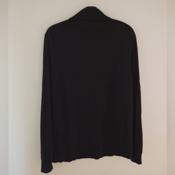 Joseph Abboud black wool 1/4 zip sweater size men's XL - Picture 6 of 7